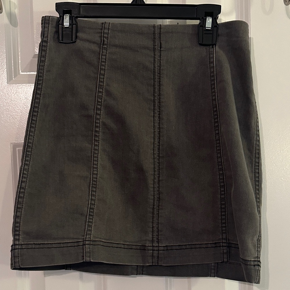 Free People Charcoal Mini Skirt